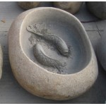 Boulder stone koi basins for home and garden