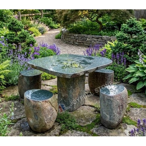 GT-456,Boulder stone table set stone furniture