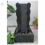 Fuente de pared de pilar ondulado rectangular de piedra