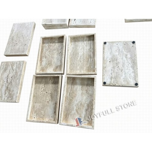 Beige Travertine trays rectangular shape