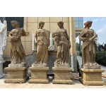 Archaized Natural Marble Garden Statues