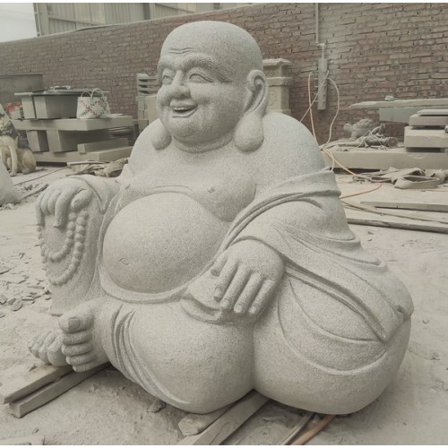 Customized Grey Granite Happy Buddha