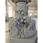 Customized Dragon Lantern Fountain Sculpture with Pool Surround