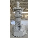 Customized Dragon Lantern Fountain Sculpture with Pool Surround