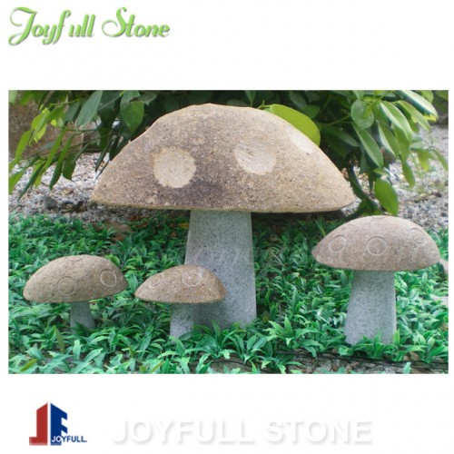 Natural stone mushrooms