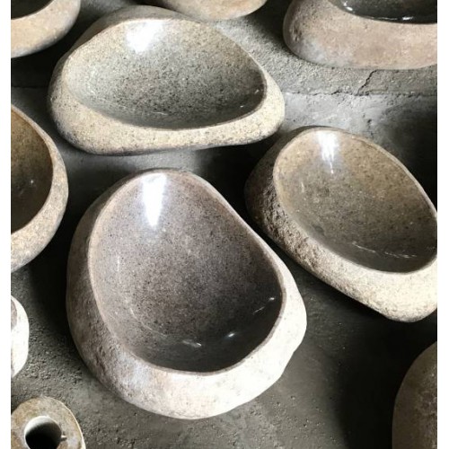 Natural stone water bowl