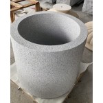 Polished granite tall taper planters