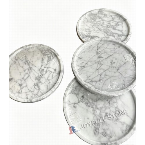 Carrara Marble Trays &ndash; Round & Rectangular