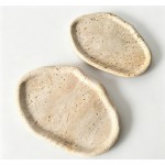 Irregular Beige Travertine Tray Cloud Shape