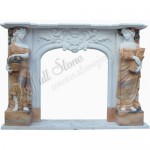 FG-044, White Marble Fireplace