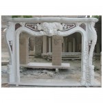 FG-044, White Marble Fireplace