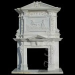 FG-044, White Marble Fireplace