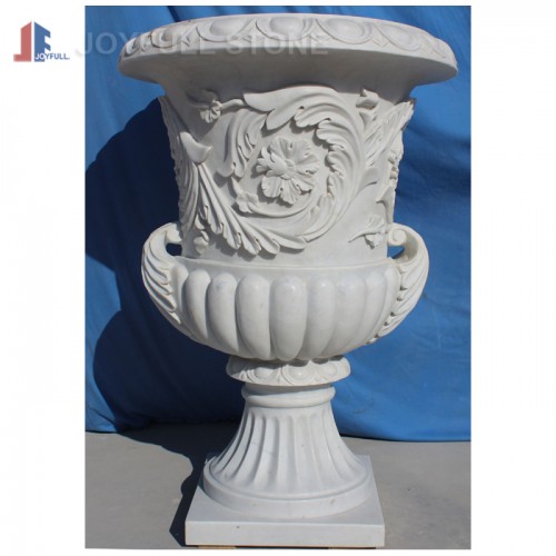 GP-077, Decorative Marble Planters white marble vase