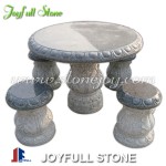 GT-051, Carved granite table set