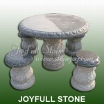 GT-051, Carved granite table set