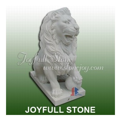 KQ-323-1, White marble lions