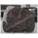 MU-315, Aurora Granite tombstone with roses