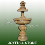 GFT-049-2, Carved yellow marble fountain