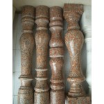 Red granite balusters