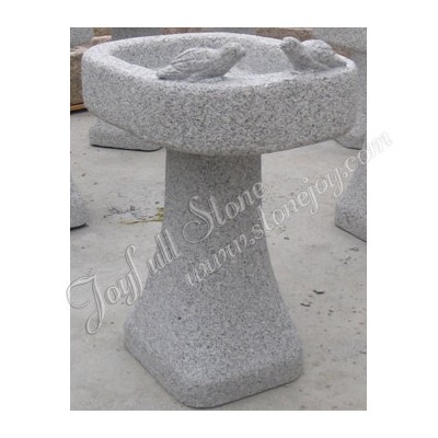 GBB-008, Grey granite birdbath