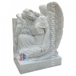 MS-046, White marble angel monument