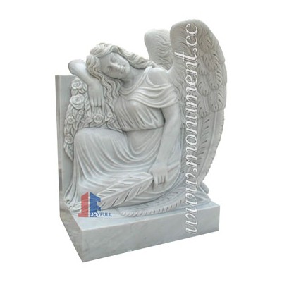 MS-046, White marble angel monument