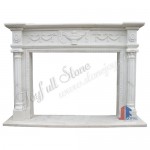 FC-100, Marble Contemporary Fireplace Mantel Design