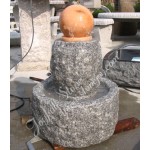 GFB-305-1, Grey granite + marble ball fountain