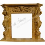 FS-100, Beige Marble Fireplace