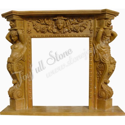 FS-100, Beige Marble Fireplace