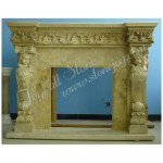FS-228, Marble Carved Two Sided fireplace