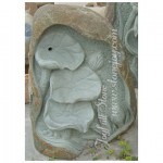 GFN-092, Natural stone fountain with lotus carving
