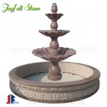 GFP-217, Red granite fountain with pool surround