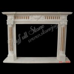 FC-412, Stone Column Indoor used fireplace mantel