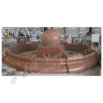 GFB-321, Red granite fountain with globe sphere