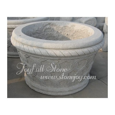 GP-817, Round Stone Garden Seed Planter pot urns