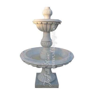 GFT-047, White marble 2 tiers fountain