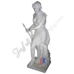 KLE-002, Ancient Cultured Marble Sculptures With Pedestal