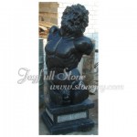 KB-512, Marble African Head Bust Statue Black
