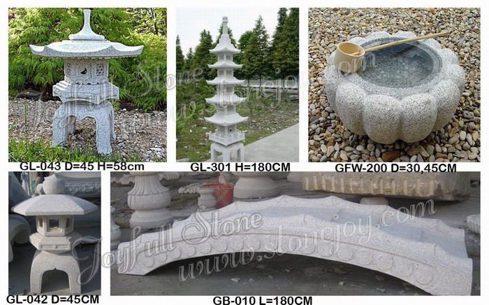 Gl 044 Garden Stone Lantern Joyfull, Oriental Stone Garden Lanterns